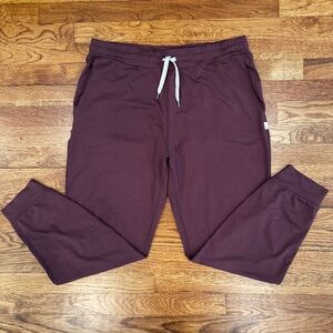Vuori Chocolate Brown Drawstring Joggers - EC - Size XL